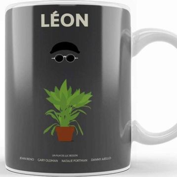 Baskı Dükkanı Leon Movie Silhouette Kupa