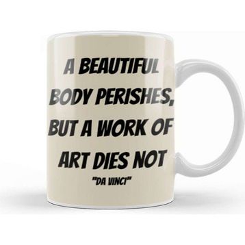 Baskı Dükkanı Leonardo Da Vinci Quotes Kupa