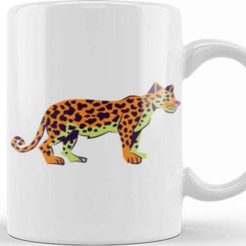 Baskı Dükkanı Leopard Cute Animals Art Kupa