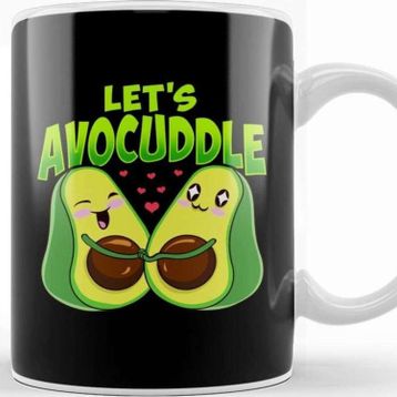 Baskı Dükkanı Let's Avocuddle Cute &amp; Funny Avocado Pun Kupa