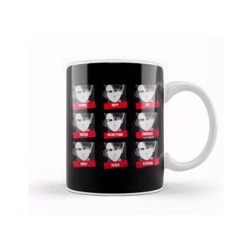 Baskı Dükkanı Levi Ackerman Face Moods Kupa