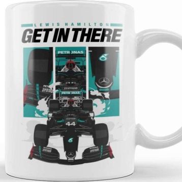 Baskı Dükkanı Lewis Hamilton Get In There Lewis Kupa