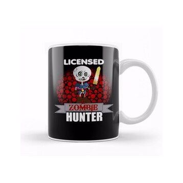Baskı Dükkanı Licensed Zombie Hunter Skeleton Halloween Kupa