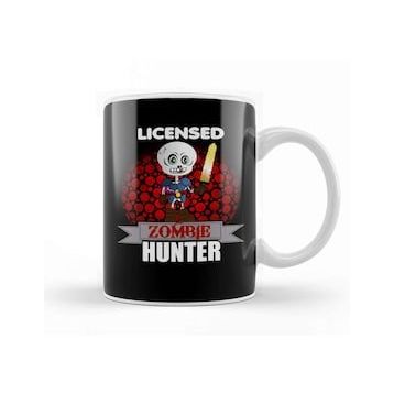Baskı Dükkanı Licensed Zombie Hunter Skeleton Halloween Kupa