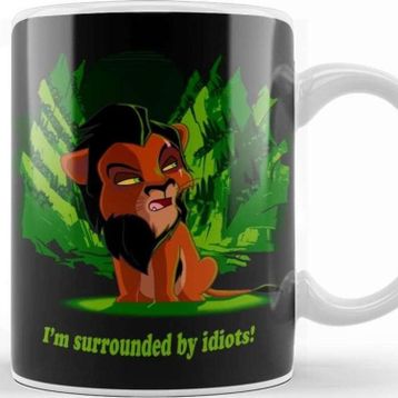 Baskı Dükkanı Lion King I'm Surrounded By Idiots Kupa