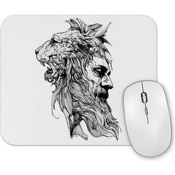 Baskı Dükkanı Lion Man Mouse Pad