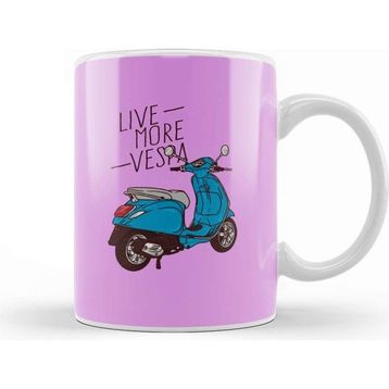 Baskı Dükkanı Live More Vespa 01 Kupa