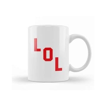 Baskı Dükkanı Lol Red Digital Font Kupa
