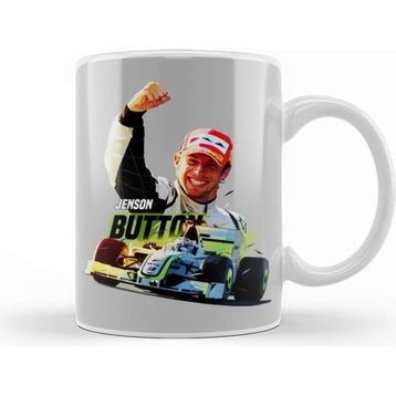Baskı Dükkanı Low Poly Jenson Button Kupa