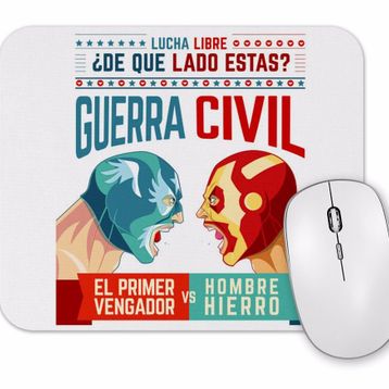 Baskı Dükkanı Lucha Libre Cap ve Iron Man Mouse Pad