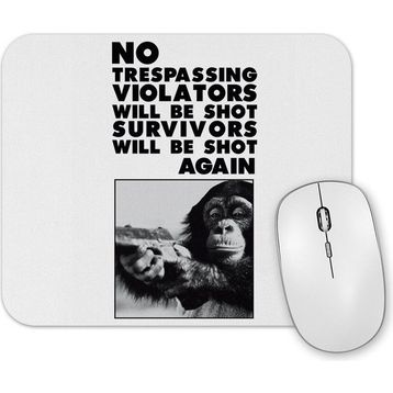 Baskı Dükkanı Macaco Atirador Branca Mouse Pad