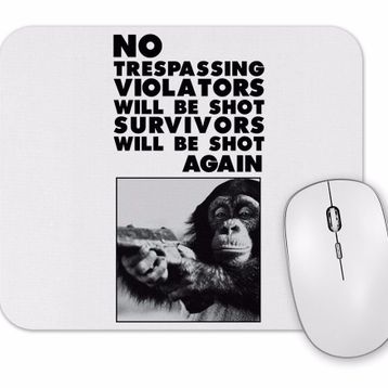 Baskı Dükkanı Macaco Atirador Branca Mouse Pad