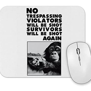 Baskı Dükkanı Macaco Atirador Branca Mouse Pad