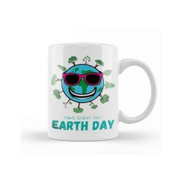 Baskı Dükkanı Make Every Day Earth Day 2021 Kupa