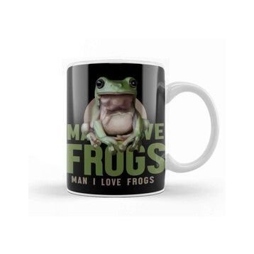 Baskı Dükkanı Man I Love Frogs Meme Kupa