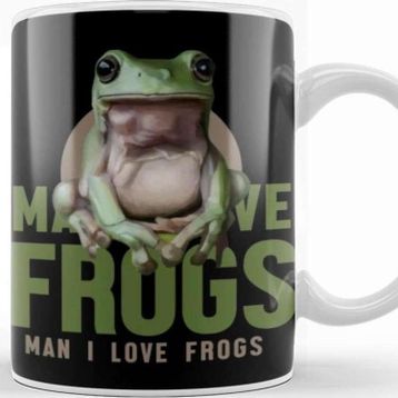 Baskı Dükkanı Man I Love Frogs Meme Kupa