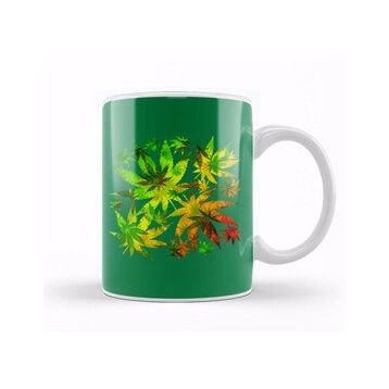 Baskı Dükkanı Marijuana Cannabis Leaves Pattern Kupa