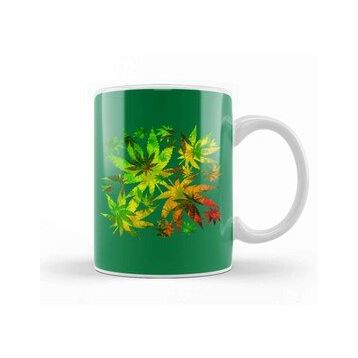 Baskı Dükkanı Marijuana Cannabis Leaves Pattern Kupa