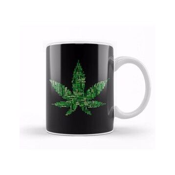 Baskı Dükkanı Marijuana High Words Kupa