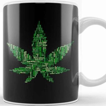 Baskı Dükkanı Marijuana High Words Kupa