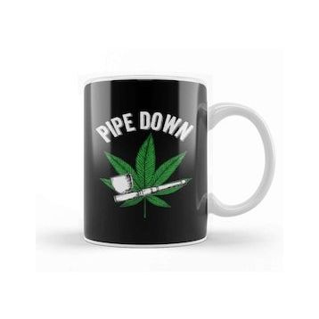 Baskı Dükkanı Marijuana Pipe Down Kupa