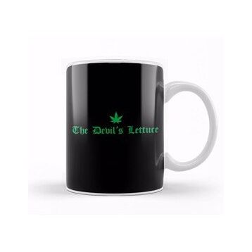 Baskı Dükkanı Marijuana The Devil's Lettuce Green Kupa