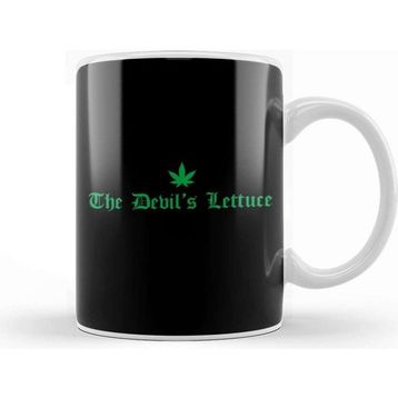 Baskı Dükkanı Marijuana The Devil's Lettuce Green Kupa