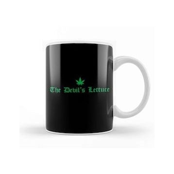 Baskı Dükkanı Marijuana The Devil's Lettuce Green Kupa