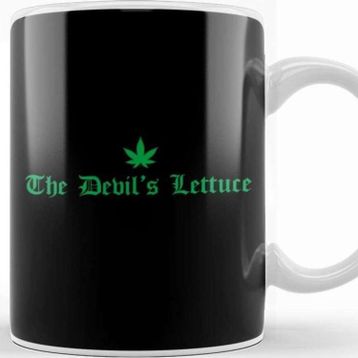 Baskı Dükkanı Marijuana The Devil's Lettuce Green Kupa