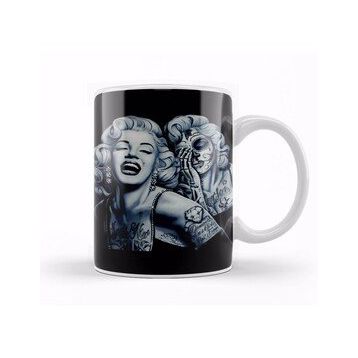 Baskı Dükkanı Marilyn With Tattoos Kupa