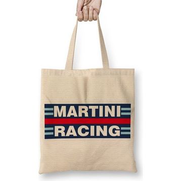 Baskı Dükkanı Martini Racing Bez Uzun Saplı Krem Rengi Çanta