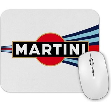 Baskı Dükkanı Martini Racing Curved Stripe Mouse Pad