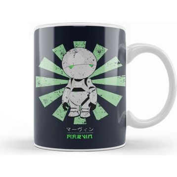 Baskı Dükkanı Marvin Paranoid Android Retro Japanese Kupa