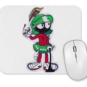 Baskı Dükkanı Marvin the Martian Smoking Mouse Pad