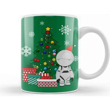 Baskı Dükkanı Marvin The Paranoid Android Around The Christmas Tree Kupa