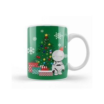 Baskı Dükkanı Marvin The Paranoid Android Around The Christmas Tree Kupa