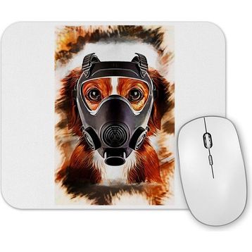 Baskı Dükkanı Maskeli Pug Köpek Mouse Pad