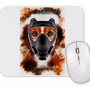 Baskı Dükkanı Maskeli Pug Köpek Mouse Pad
