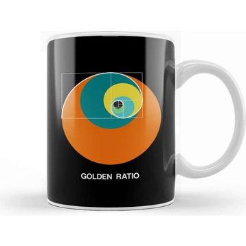 Baskı Dükkanı Maths and Science Golden Ratio Fibonacci Circle Kupa