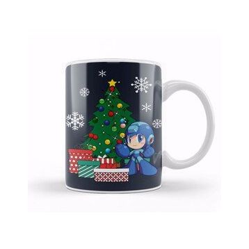 Baskı Dükkanı Mega Man Around the Christmas Tree Kupa