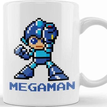 Baskı Dükkanı Megaman Pixel Character Kupa