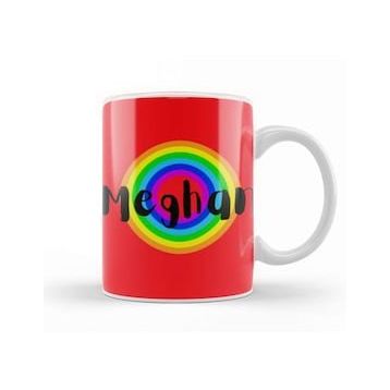 Baskı Dükkanı Meghan, Duchess of Sussex Retro Rainbow Style Kupa