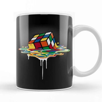 Baskı Dükkanı Melted Rubiks Cube Kupa
