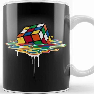 Baskı Dükkanı Melted Rubiks Cube Kupa