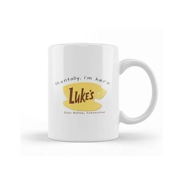 Baskı Dükkanı Mentally I'm Here Lukes Diner Kupa