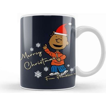 Baskı Dükkanı Merry Christmas From Franklin Peanuts Kupa