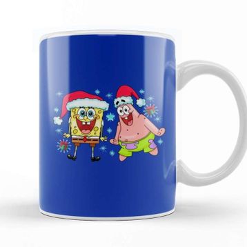 Baskı Dükkanı Merry Christmas Süngerbob Kupa