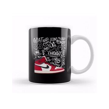 Baskı Dükkanı Michael Jordan The Goat Retro White Kupa