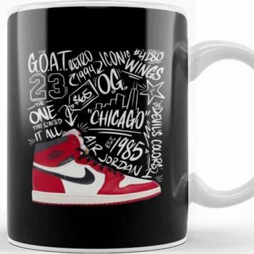 Baskı Dükkanı Michael Jordan The Goat Retro White Kupa