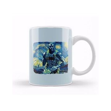 Baskı Dükkanı Michael Jordan Van Gogh Style Kupa